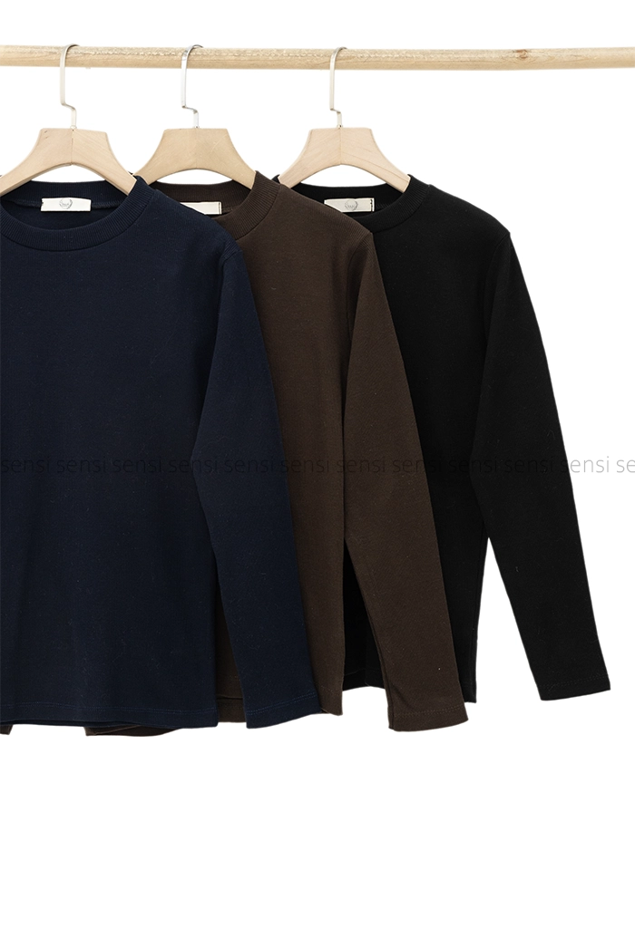 بلوز کبریتی کشی یقه گرد کد1005069